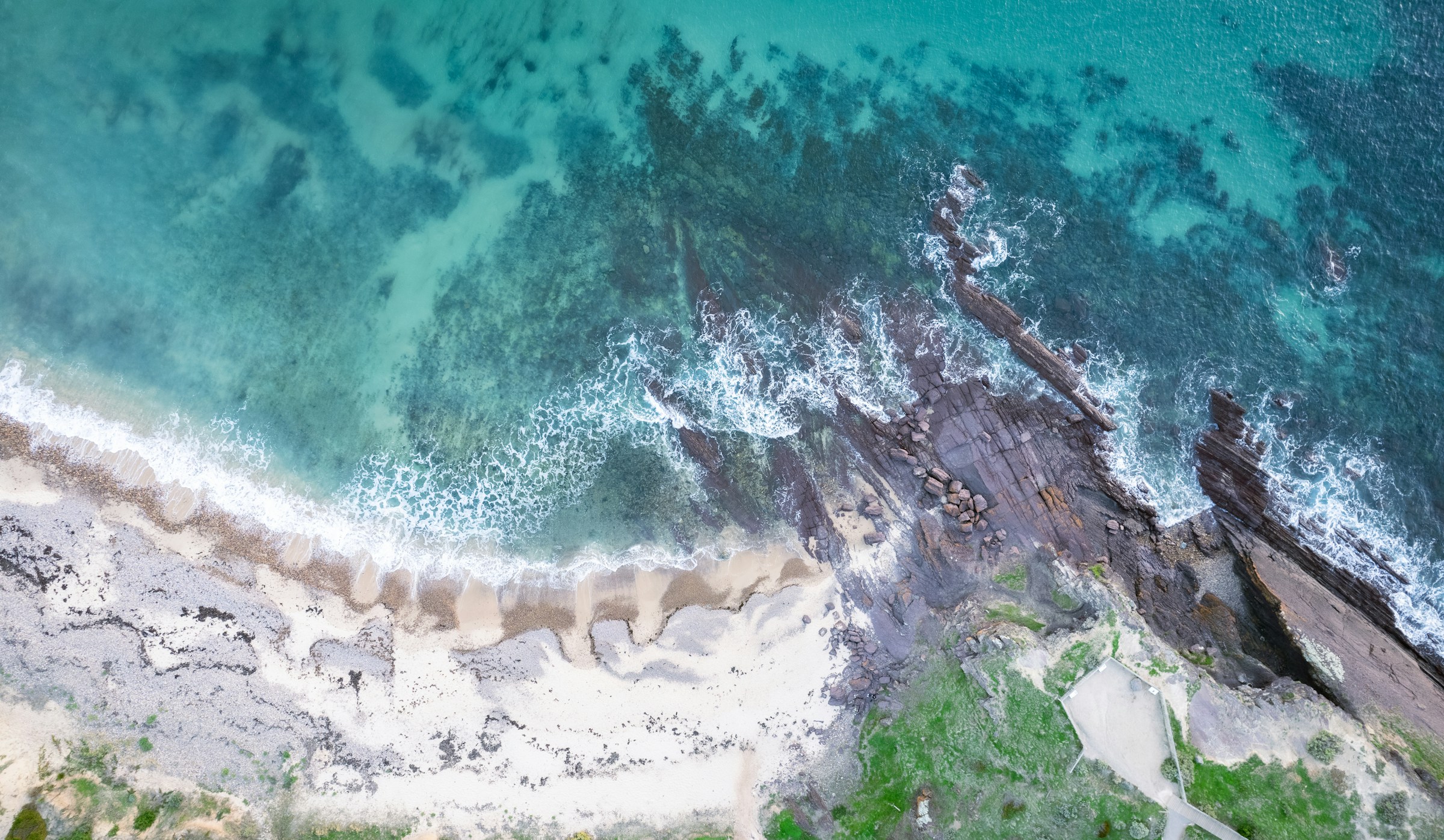Aerial view of the South Australian coastline
